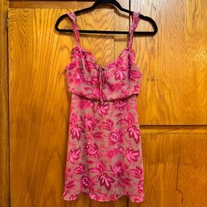 White Fox Pink Paisley Mini Dress